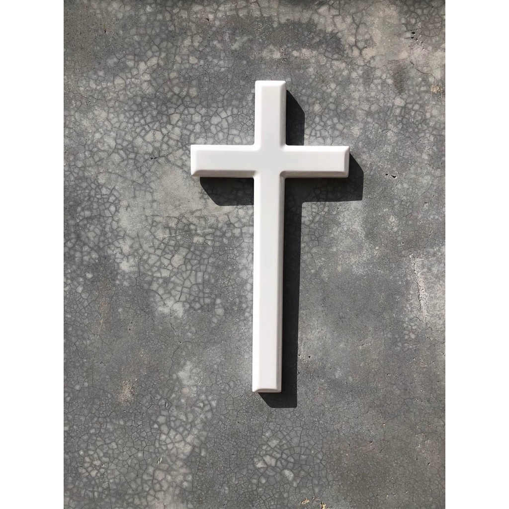 ❤as86❤十字架白色十字架家居擺件掛壁主內禮品33厘米