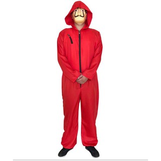 紙鈔屋Cos服裝兒童 Dali達利紅色連體衣小丑服 Cosplay+面具
