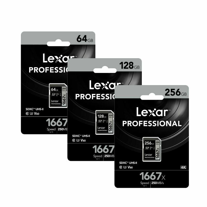 【竭力萊姆】全新終身保固 Lexar 1667x 64GB 64G 128G 256G U3 SDXC V60