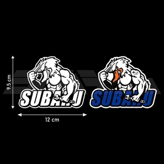 Subaru 舒壓 梳鴨 肌肉鴨 反光防水 車貼 彩色
