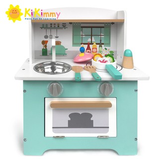 【育兒嬰品社】Kikimmy 英格蘭鄉村木製廚房玩具組(附配件5件)