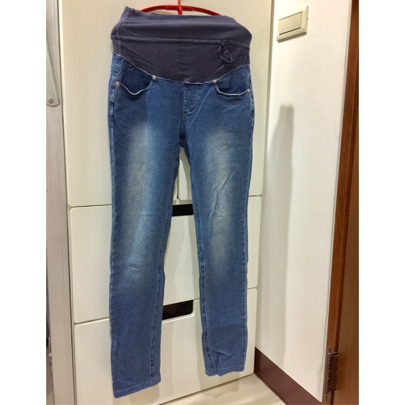 [二手］mamaway 12501 孕婦超軟針織牛仔褲 孕褲