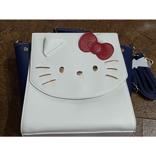 Sanrio Hello Kitty臉型造型提包/肩背包附贈毛球吊飾