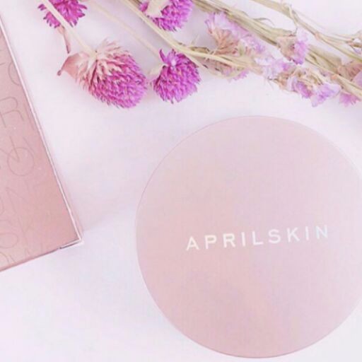「April skin 」玫瑰金盒 魔法定妝氣墊粉餅 超強遮瑕
