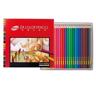 SKB NP-130 24色樂趣色鉛筆(紙盒) 彩色鉛筆 著色 繪畫 畫畫 繪圖 色鉛『台灣現貨 快速出貨 』