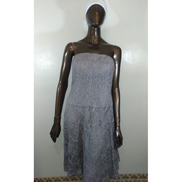 美國品牌ANNE KLEIN 灰色禮服小洋裝