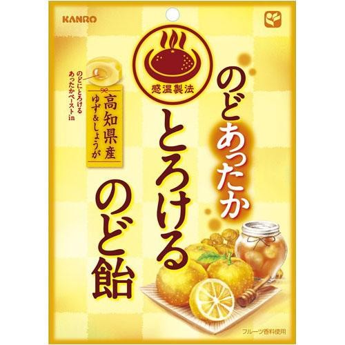 日本日本製KANRO高知縣產柚子溫感蜂蜜柚子茶糖果中間夾薑汁 好溫軟ㄉ口味（3包）