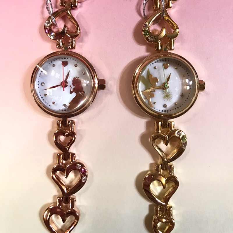 現貨 🇯🇵日本代購 迪士尼Disney 愛麗絲 Alice 小精靈 Tinker bell 手鍊式手錶 手環