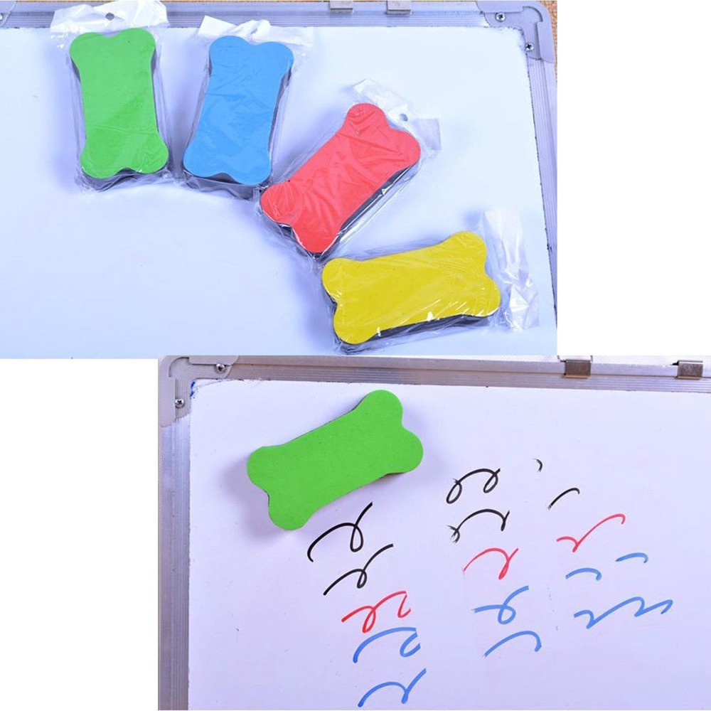 6pcs 彩色磁性小白板橡皮擦, 用於學校辦公室乾燥板 - 顏色隨機