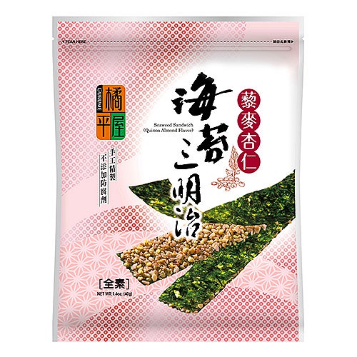 橘平屋 藜麥杏仁海苔三明治 40g【家樂福】