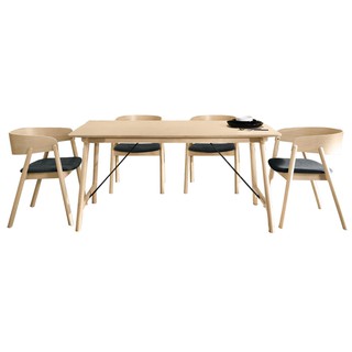 Boden-羅米斯5.3尺北歐風餐桌椅組(一桌四椅)