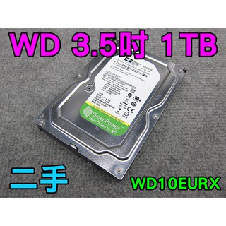 WD 1TB SATA 3 WD10EURX SATA桌機用硬碟7200轉 綠標