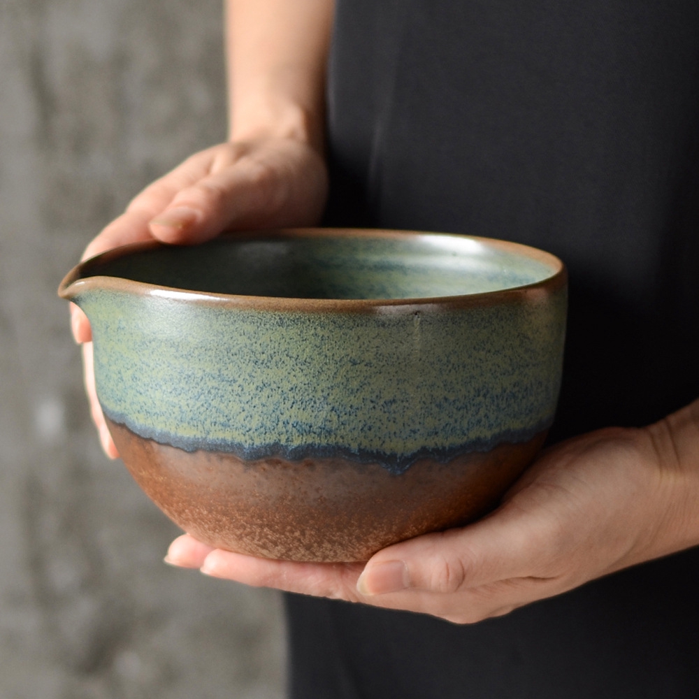 典雅中國風自在茶道生活 景德鎮手工粗陶瓷器分茶碗日式創意茶道泡茶具洗茶碗陶土抹茶推薦 蝦皮購物