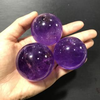 天然巴西紫水晶球紫晶小球紫氣東來手工打磨風水鎮宅擺件紫水晶球新品
