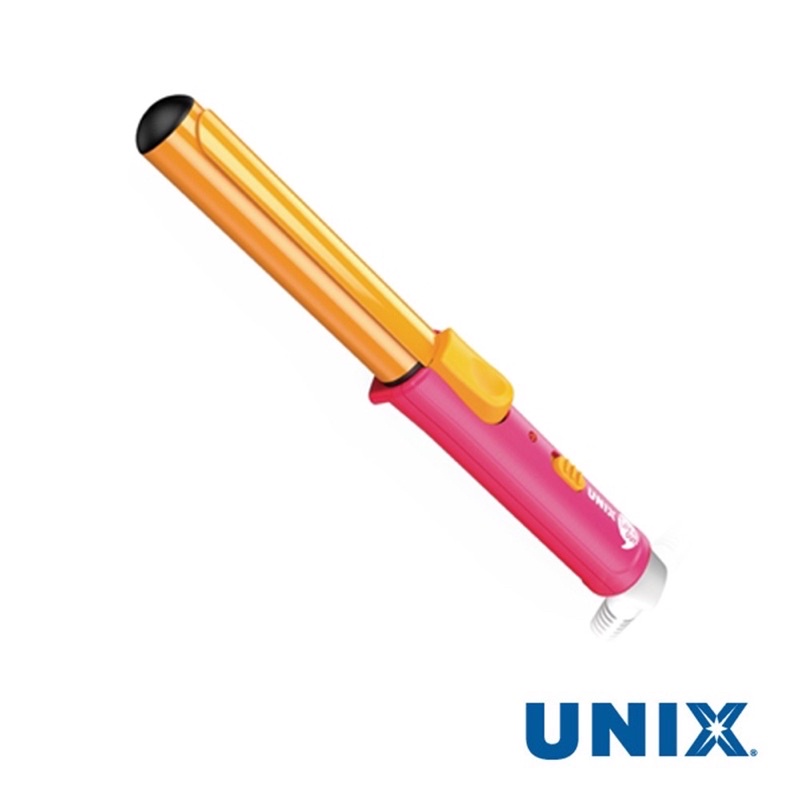[二手]韓國品牌UNIX Take Out隨身造型系列 迷你捲髮棒 黃/桃紅 附防塵袋