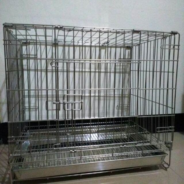 2尺狗籠 貓籠 隔離籠 白鐵 摺疊 雙門