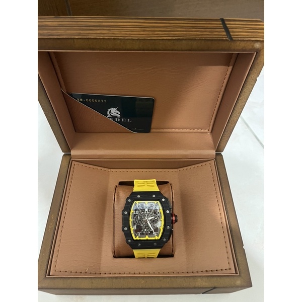 曼德爾手錶（機械錶）（全新）（黃色錶帶稀有顏色）全球限量1999支 附保證書和保卡
