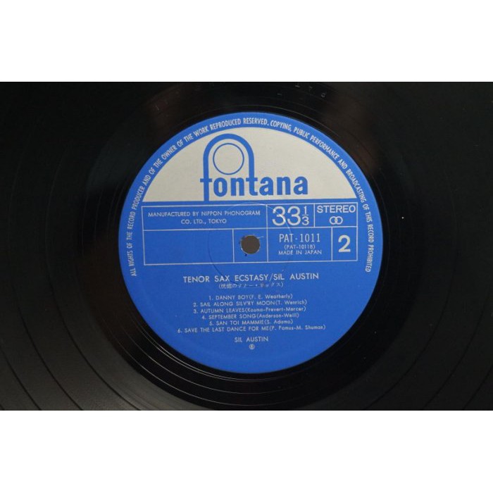 唱片爵士 Tenor Sax Ecstasy Sil Austin演奏 Fontana 數位錄音 單片 Nm 蝦皮購物