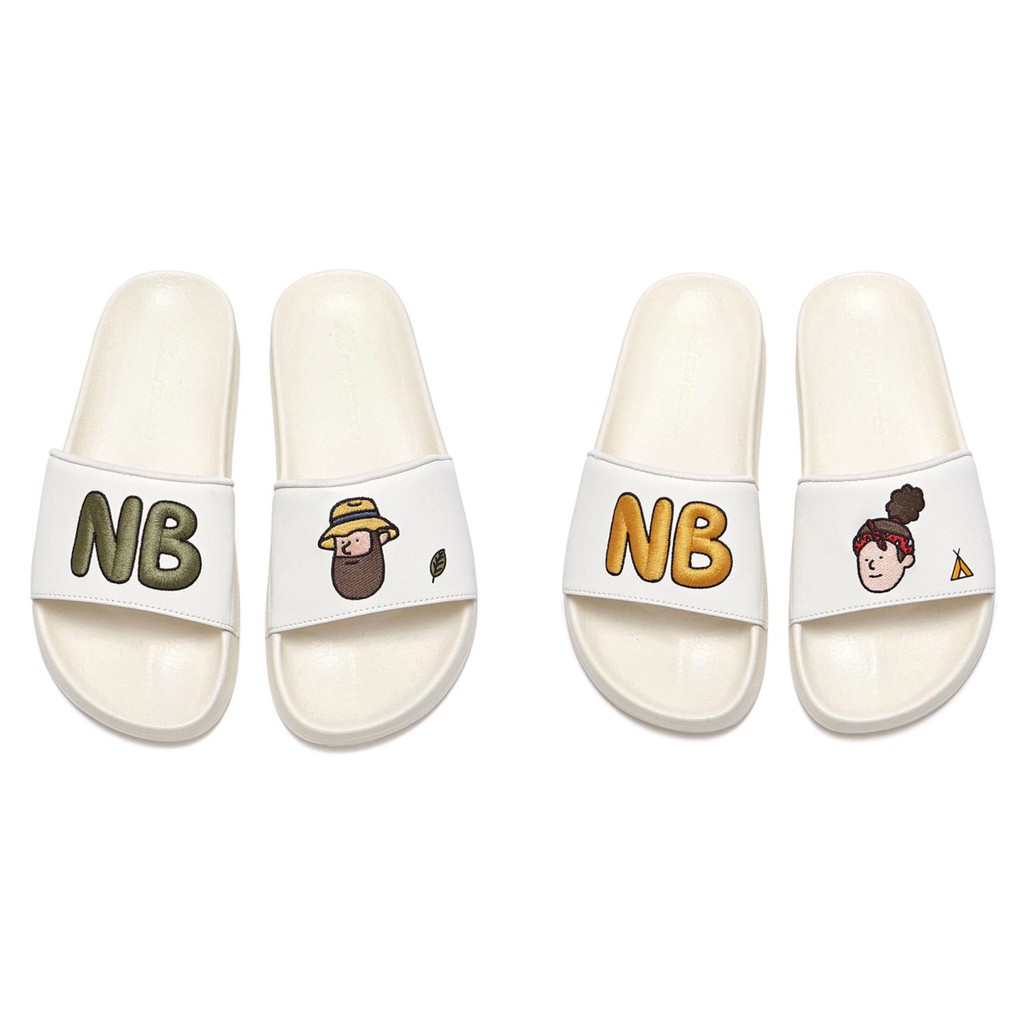 [韓國聯名款]New Balance ⭐️ NBX登山大叔 可愛戶外風刺繡拖鞋 室外拖鞋 室內拖鞋
