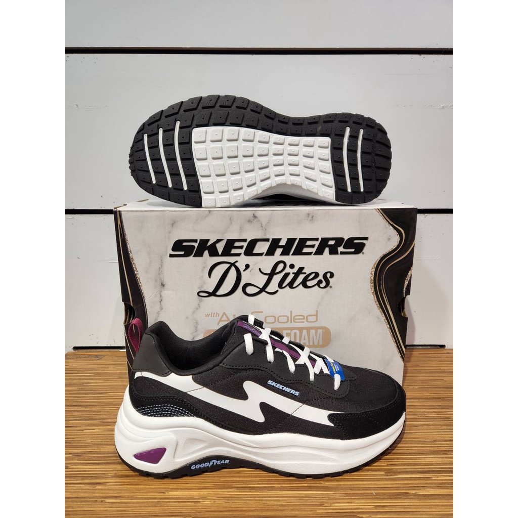 【清大億鴻】SKECHERS D'LITES 男女款老爹鞋 休閒鞋 好穿搭 黑色149389BKMT