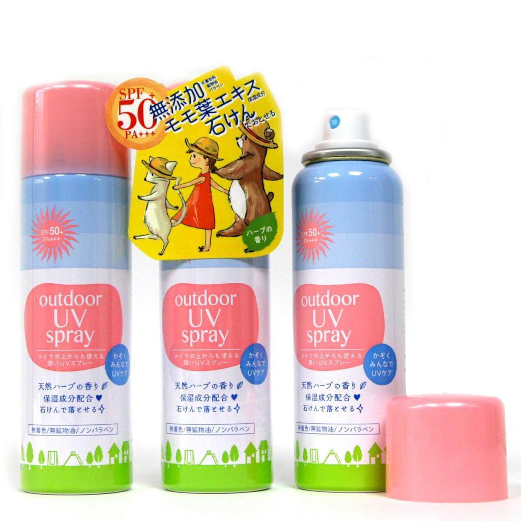 現貨💗日本 兒童專用 Outdoor UV spray 桃葉 防蚊防曬保溼噴霧 SPF50+ PA+++ 外出必備