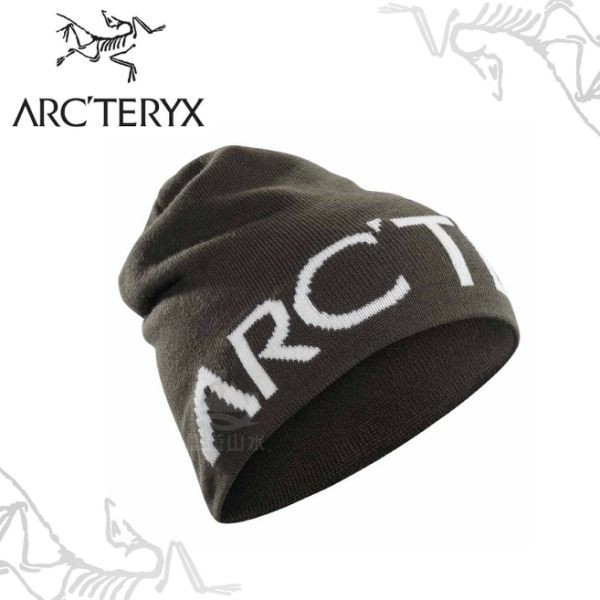 ARC'TERYX 始祖鳥 WORD HEAD LONG TOQUE Logo 針織毛帽《碳黑/白》/15223