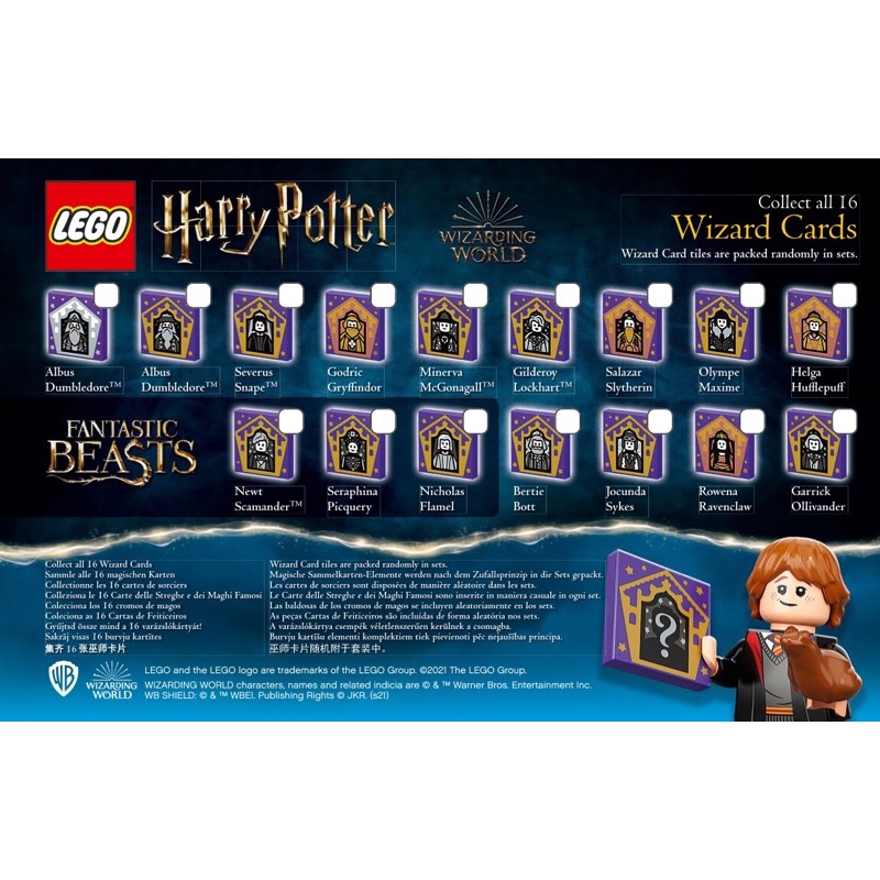 《Bunny》LEGO 樂高 哈利波特巫師卡 Wizard Cards 40452 76386 76387 76388