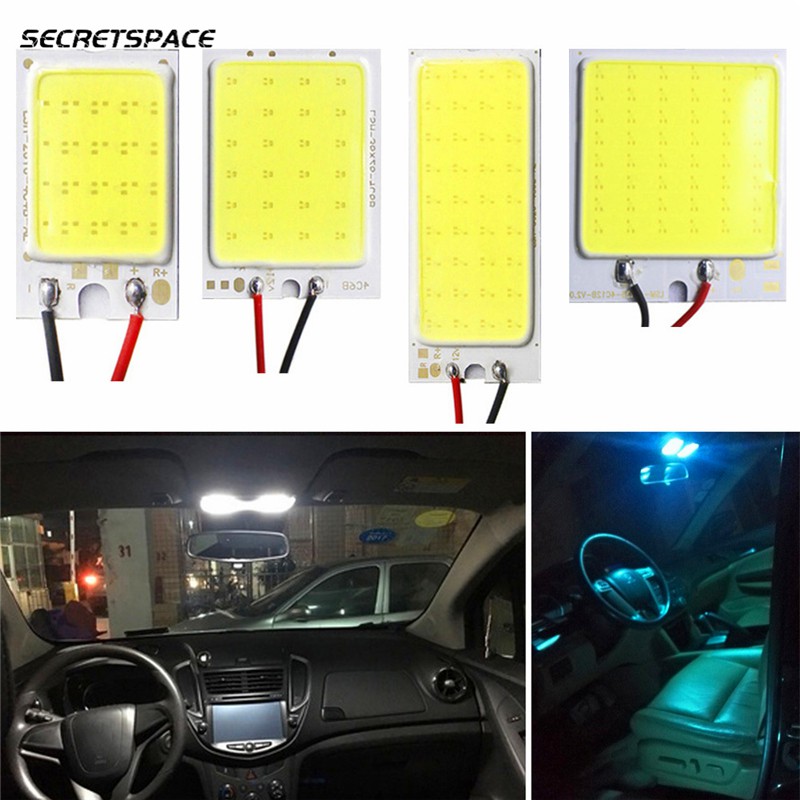 St 12V Led 面板汽車汽車內飾閱讀燈燈泡燈罩帶 T10 適配器 Festoon 底座