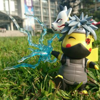 【零壹零收藏屋】寫輪眼皮卡丘 COSPLAY 卡卡西 火影忍者 神奇寶貝 寶可夢 景品 公仔 盒玩非海賊王航海王 PVC