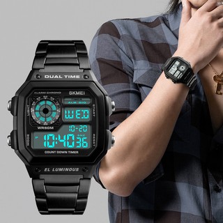【電子發票＋免運費】時刻美 SKMEI 1335 方形 電子錶 復古 運動表 防水電子錶 學生表 潛水錶 手錶 男表