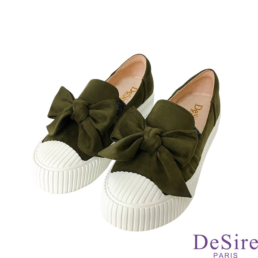 【DeSire】蝴蝶結懶人餅乾休閒鞋-綠(0337203-45)