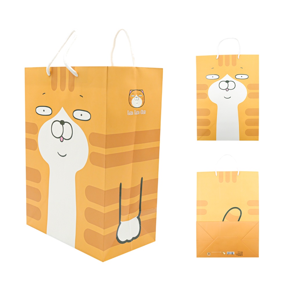 Lan Lan Cat 白爛貓 直式大提袋 直式紙袋【網狐家居】