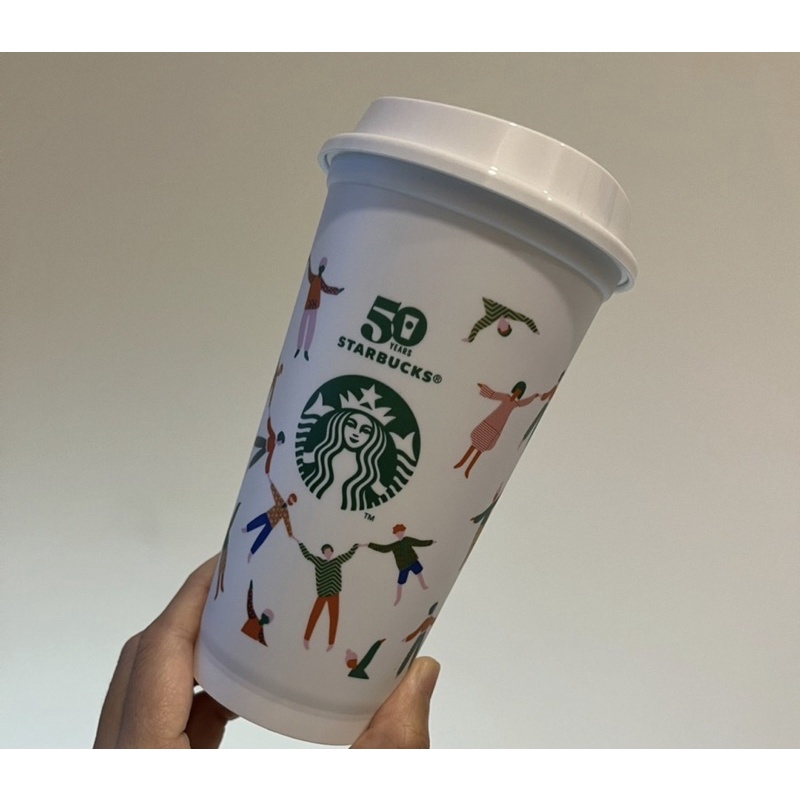 星巴克 Starbucks 50週年紀念 隨行杯 473ml 16oz 咖啡杯 塑膠 高14cm