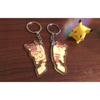 【狐蝶蘭】寶可夢 名偵探皮卡丘 衰臉 吊飾 神奇寶貝 Pokemon 透明鑰匙圈 雙面壓克力
