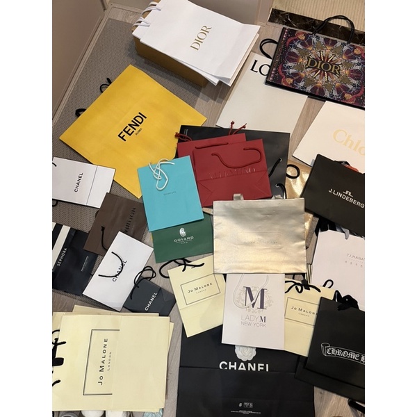 現貨 專櫃精品紙袋 Hermes Dior Fendi Chanel Loewe Chloe 各品牌提袋 購物袋