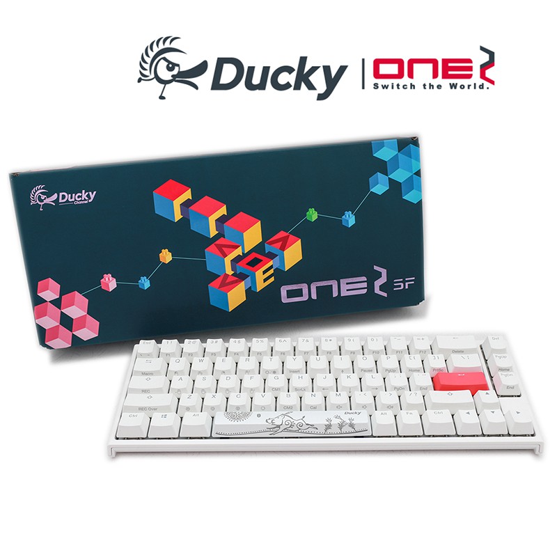 Ducky ONE 2 SF RGB機械式鍵盤白色65% PBT 英文版/中文版茶.青.紅.銀 