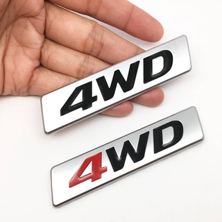 金屬貼紙 4WD 標誌汽車側擋泥板後行李箱標誌徽章貼紙適用於豐田漢蘭達 4X4 越野 SUV