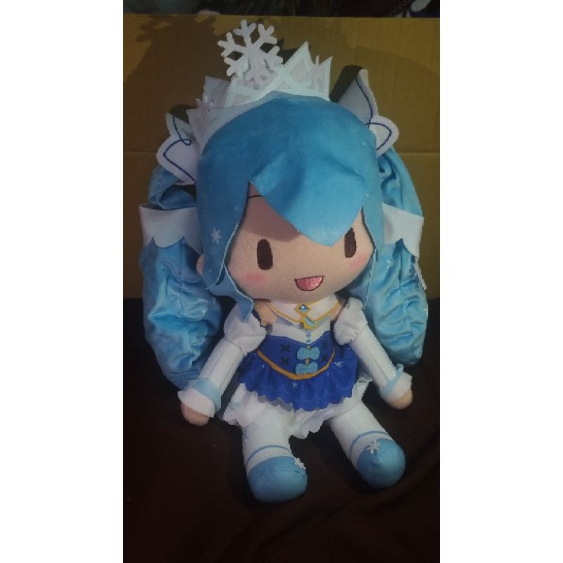 正版-日版Sega 景品娃娃，初音未來-雪初音2019年限定造型-雪公主(藍裙)