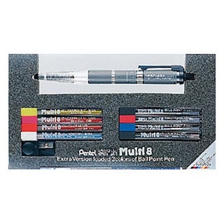 Pentel 飛龍 Multi8 PH803ST 設計家專用8色套筆 (內含8色補充筆芯、磨芯器)【久大文具】