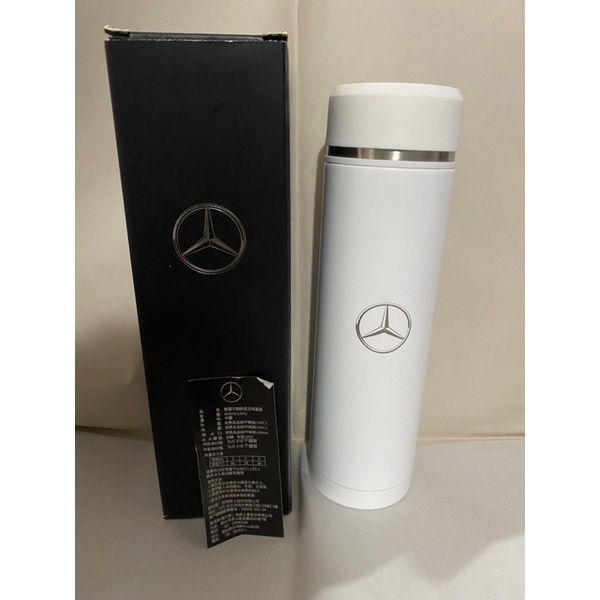 Mercedes-Benz 賓士原廠 不銹鋼雙層保溫瓶 保溫杯 450ml 白色