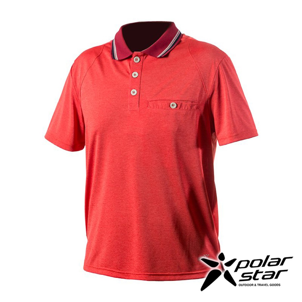 PolarStar 男 排汗休閒POLO衫『紅色』P20115