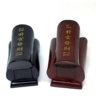 Carving Redwood Coffin seal wealth calligraphy statue gift