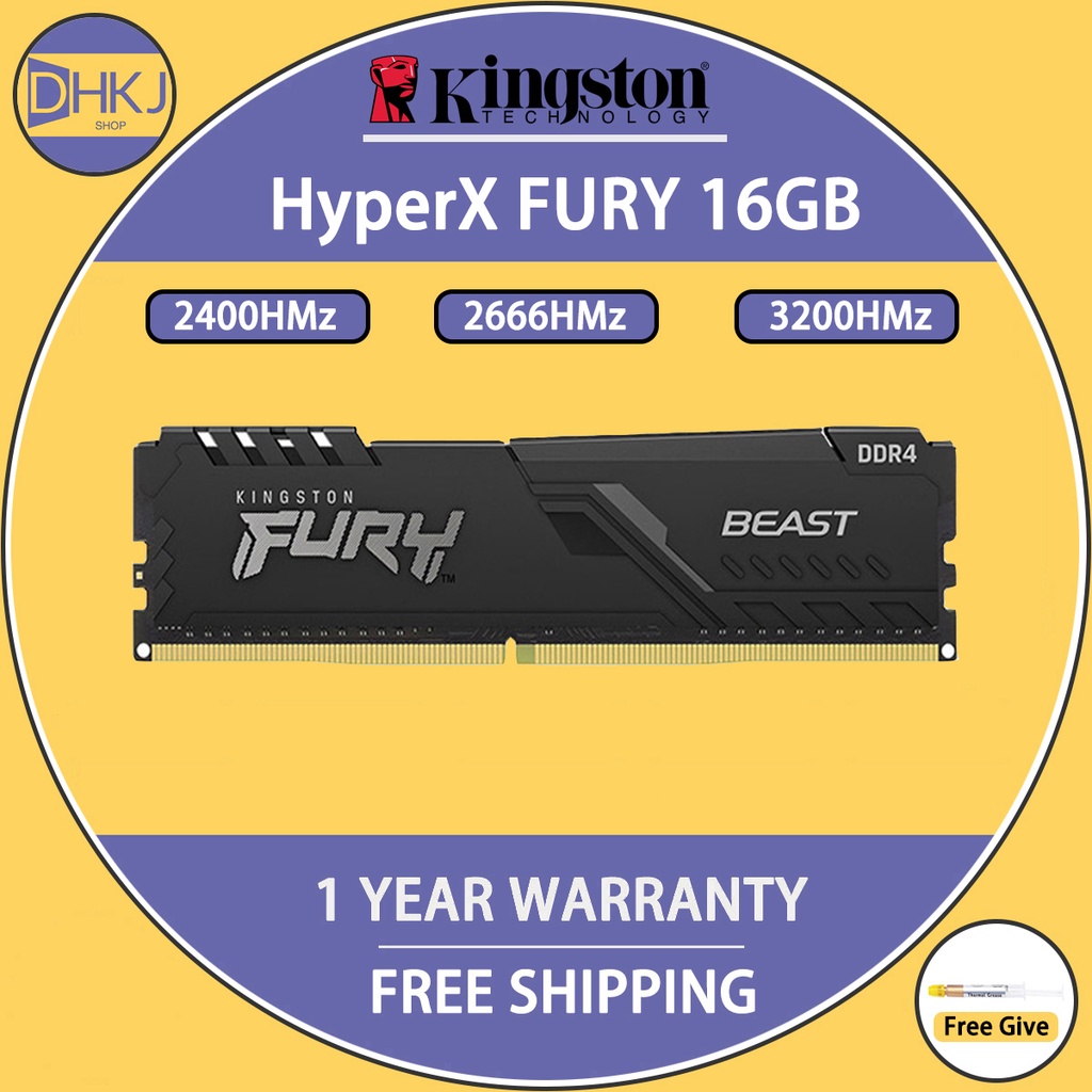金士頓 HyperX FURY DDR4 16GB 2133MHz 2400MHz 2666MHz 3200MHz 16