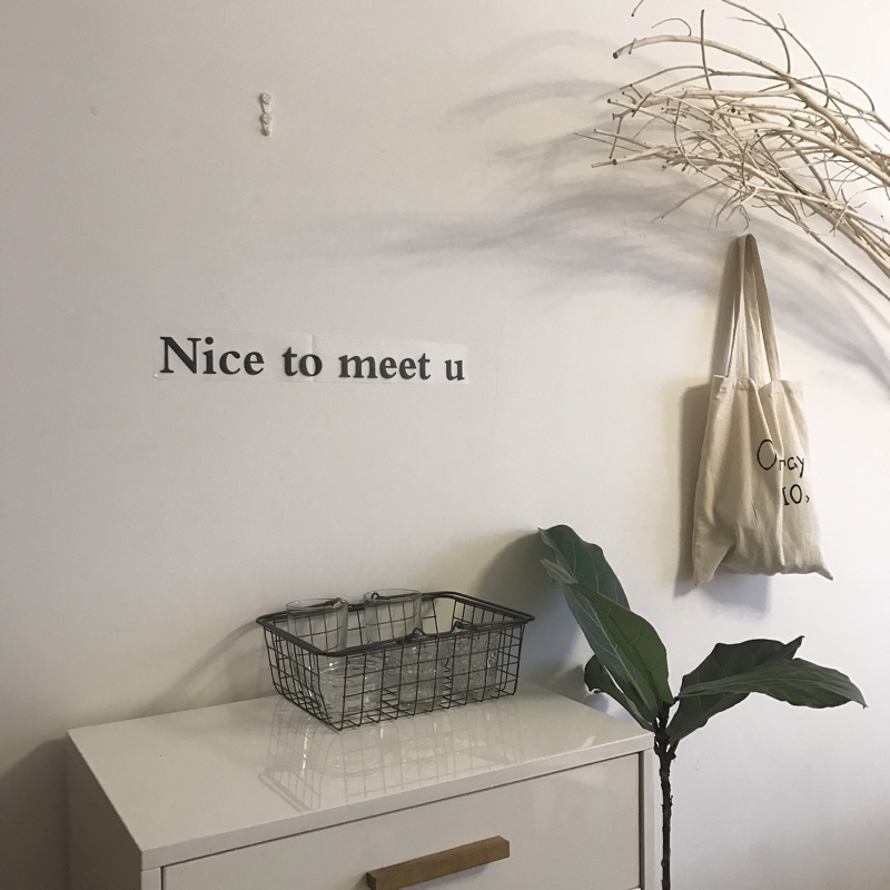 韓風簡約nice To Meet U牆貼貼紙背景牆裝飾拍照背景拍照道具居家裝飾佈景擺設攝影佈置ig拍照 蝦皮購物