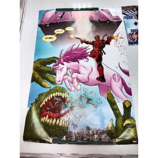 【進口絕版海報】死侍Deadpool 大海報/漫威/Marvel/漫畫海報/超級英雄/美漫/獨角獸/惡棍英雄/漫威漫畫