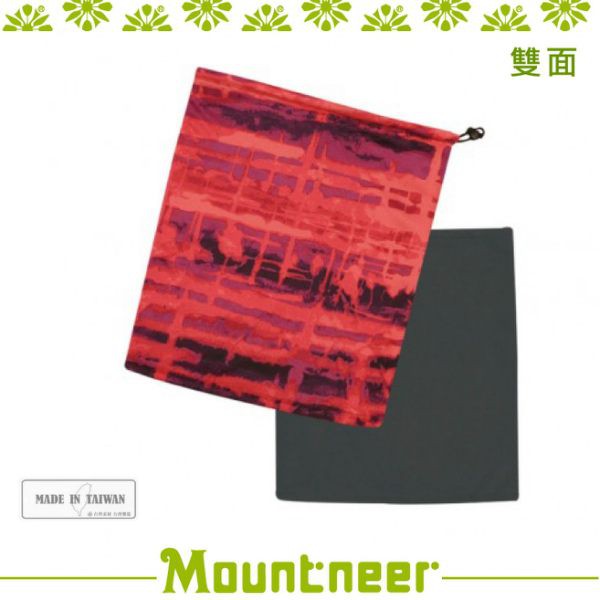 【Mountneer 山林 雙面保暖圍脖兩用帽《橘紅》】12H08/登山口罩/耳罩/圍巾/滑雪/悠遊山水