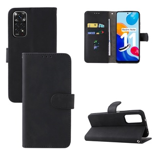 奢華肌膚手感 翻蓋皮套 紅米 Redmi Note 11S 4G 手機殼 磁扣保護殼 錢包款 掀蓋殼