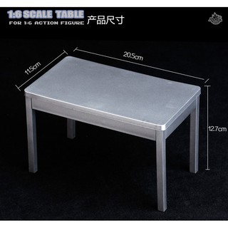 【玩模坊AH-003】1/6 桌子 diy 場景 家具 配件 桌子 金屬色 長桌 塑膠模型