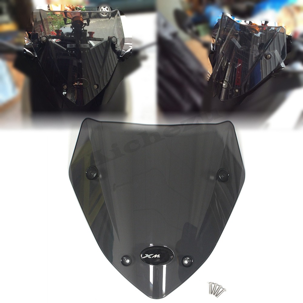 踏板車擋風玻璃 適用於雅馬哈XMAX 300 250 X-MAX 250 300 踏板車擋風玻璃 擋風板 改xmax檔風