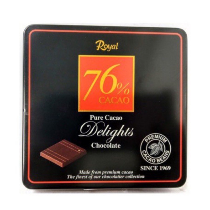 韓國 Royal 76% 巧克力 鐵盒裝